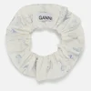 Ganni Women's Printed Cotton Poplin Scrunchie - Bright White - Image 1