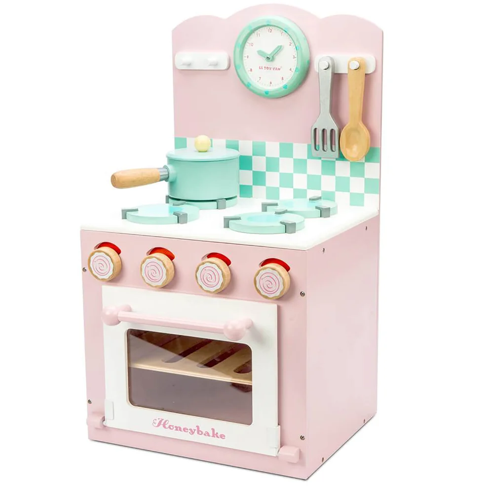 Le Toy Van Honeybake Pink Oven and Hob Set Image 1