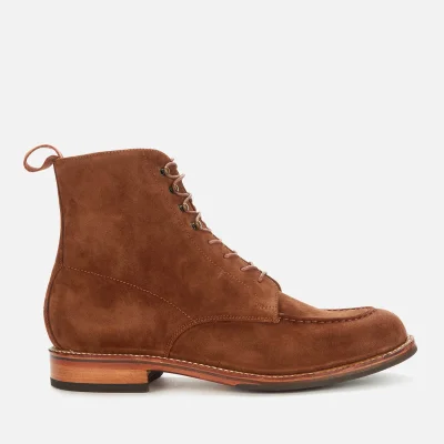 Grenson Men's Sawyer Suede Lace Up Boots - Cigar