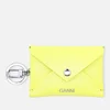 Ganni Women's Leather Key Chain/Envelope Cardholder - Lemon - Image 1