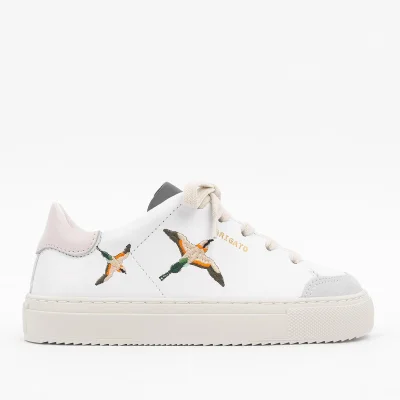 Axel Arigato Kids' Clean 90 Bird Leather Cupsole Trainers - White/Cremino