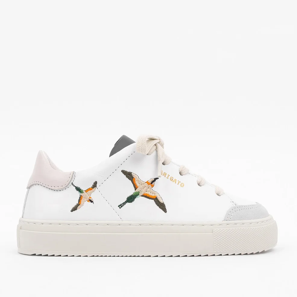 Axel Arigato Kids' Clean 90 Bird Leather Cupsole Trainers - White/Cremino Image 1