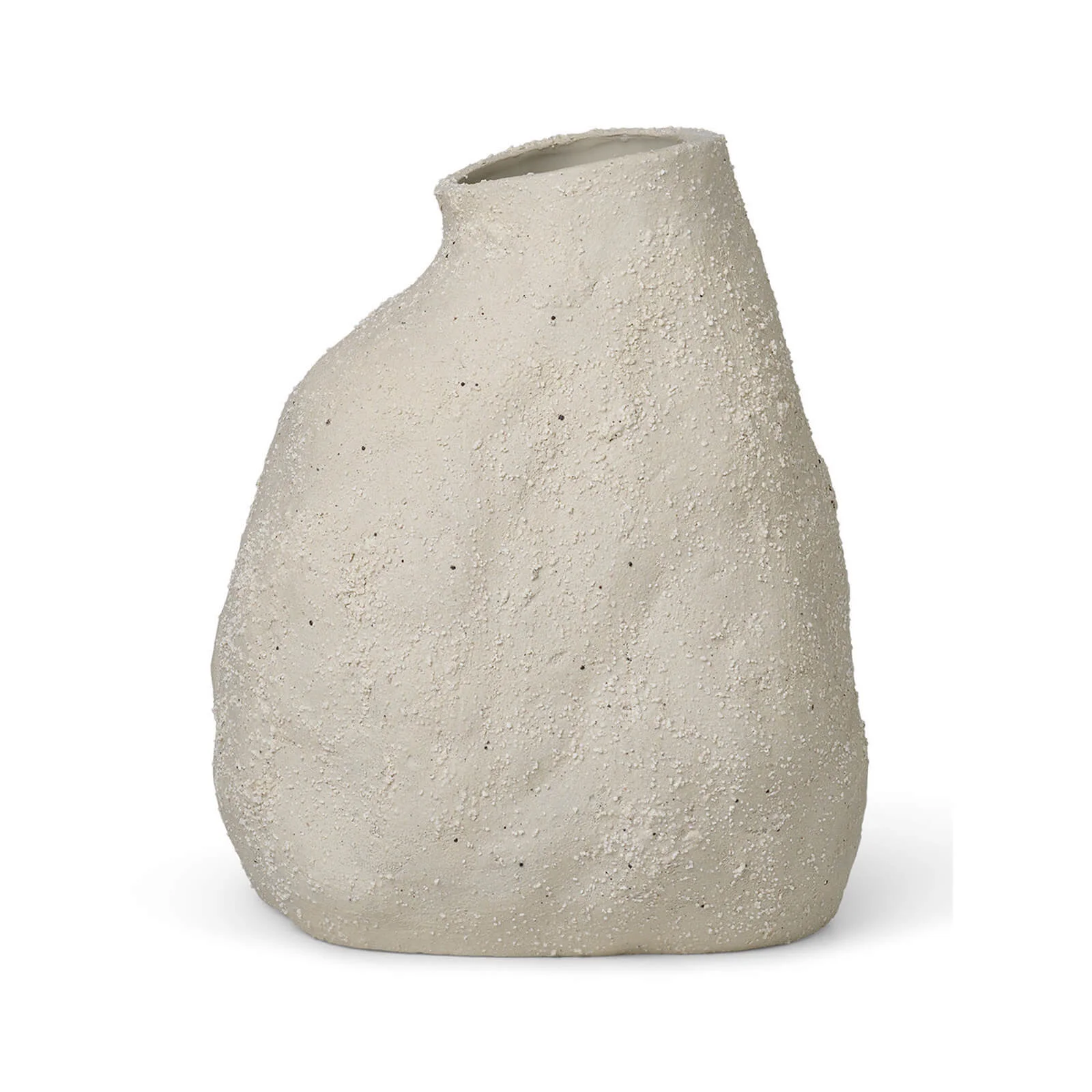 Ferm Living Vulca Vase - Medium - Off-white Stone Image 1