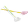 HAY Glass Spoons Flat Set of 2 - Pink/White - Image 1