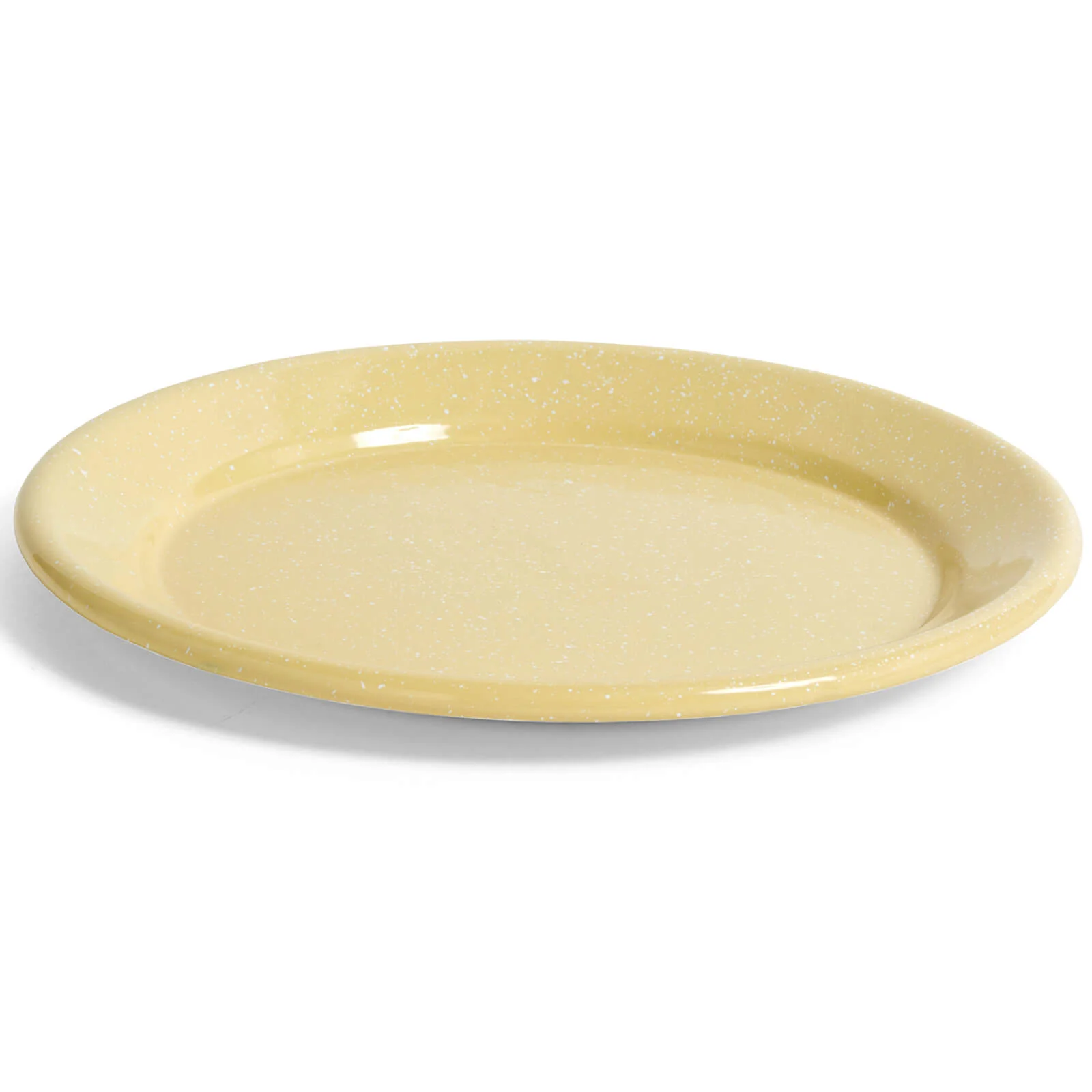 HAY Enamel Dinner Plate - Light Yellow Image 1