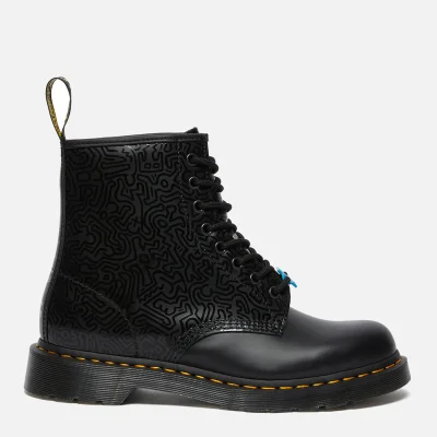 Dr. Martens X Keith Haring 1460 Smooth Leather Boots - Black