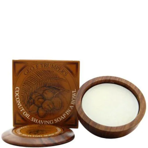 Geo. F. Trumper Wooden Shave Bowl - Coconut 80g Image 1