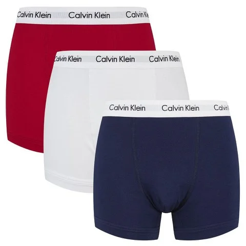 Calvin Klein Men's Trunks - Red/White/Navy Multi Image 1