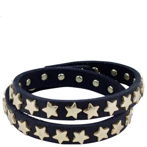 Markberg Pamela Star Studded Leather Bracelet - Black Image 1