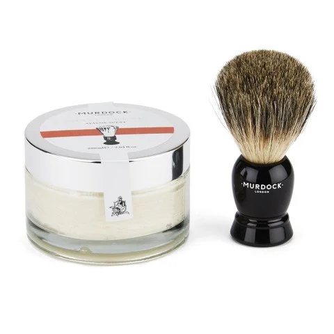 Murdock London Traditional Gift Box: Shave Cream & Badger Brush Image 1
