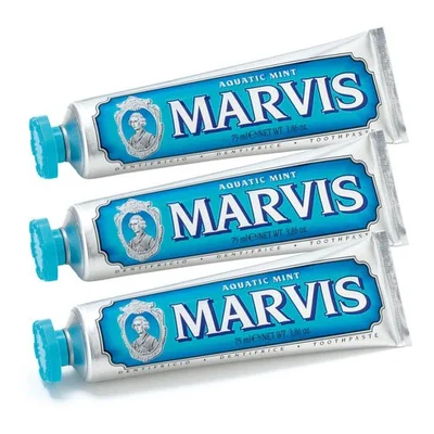 Marvis Aquatic Mint Toothpaste Triple Pack (3 x 75ml)