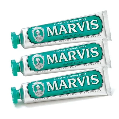 Marvis Classic Strong Mint Toothpaste Triple Pack (3 x 75ml)