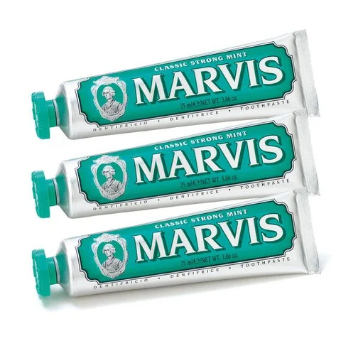 Marvis Classic Strong Mint Toothpaste Triple Pack (3 x 75ml) Image 1