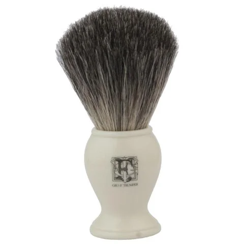 Geo. F. Trumper PB1IP Simulated Ivory Pure Badger Shaving Brush Image 1