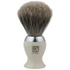 Geo. F. Trumper IB2IB Simulated Ivory and Chrome Best Badger Shaving Brush - Image 1
