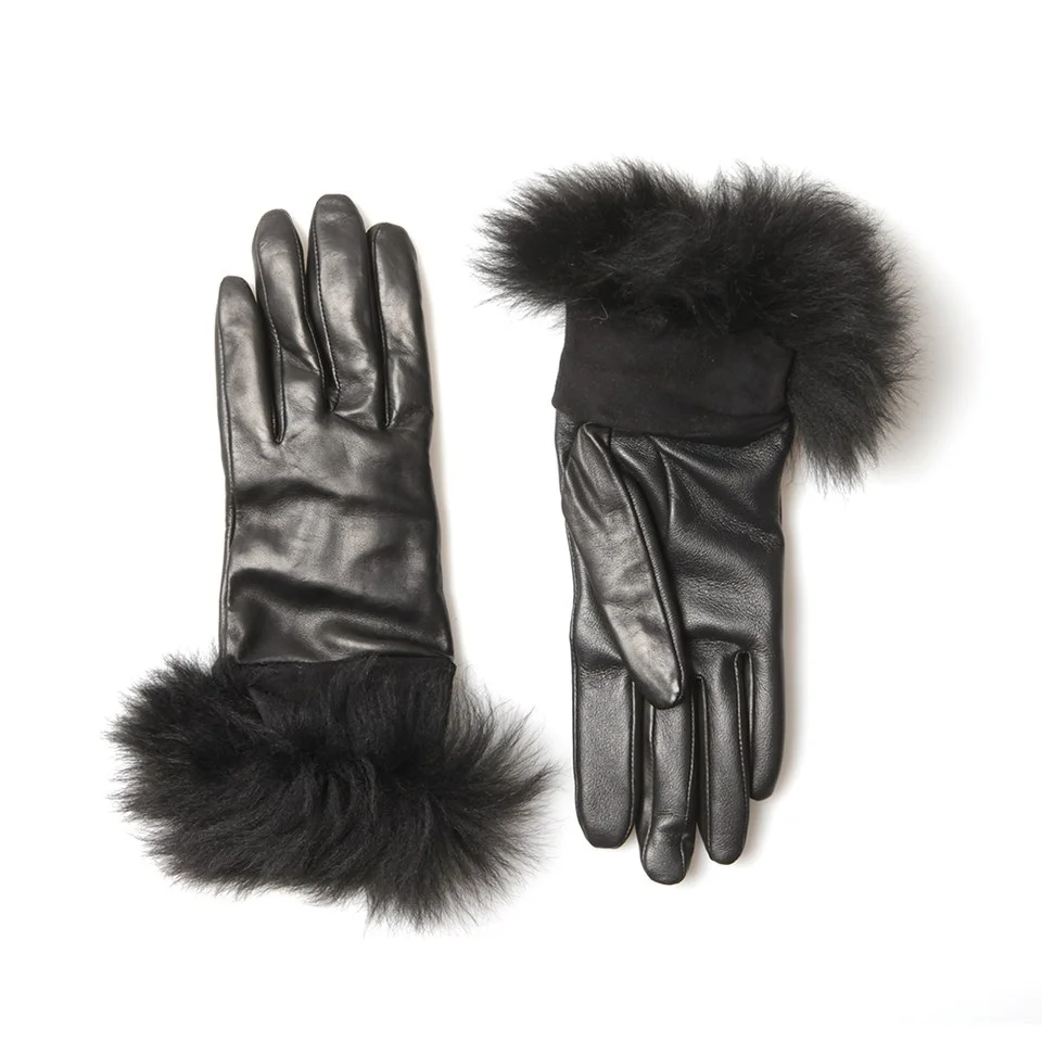 UGG Women's Classic Leather Smart Gloves - Black Image 1