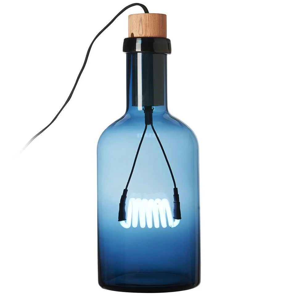 Seletti Large Bouche Table Light in Neon - Blue Image 1
