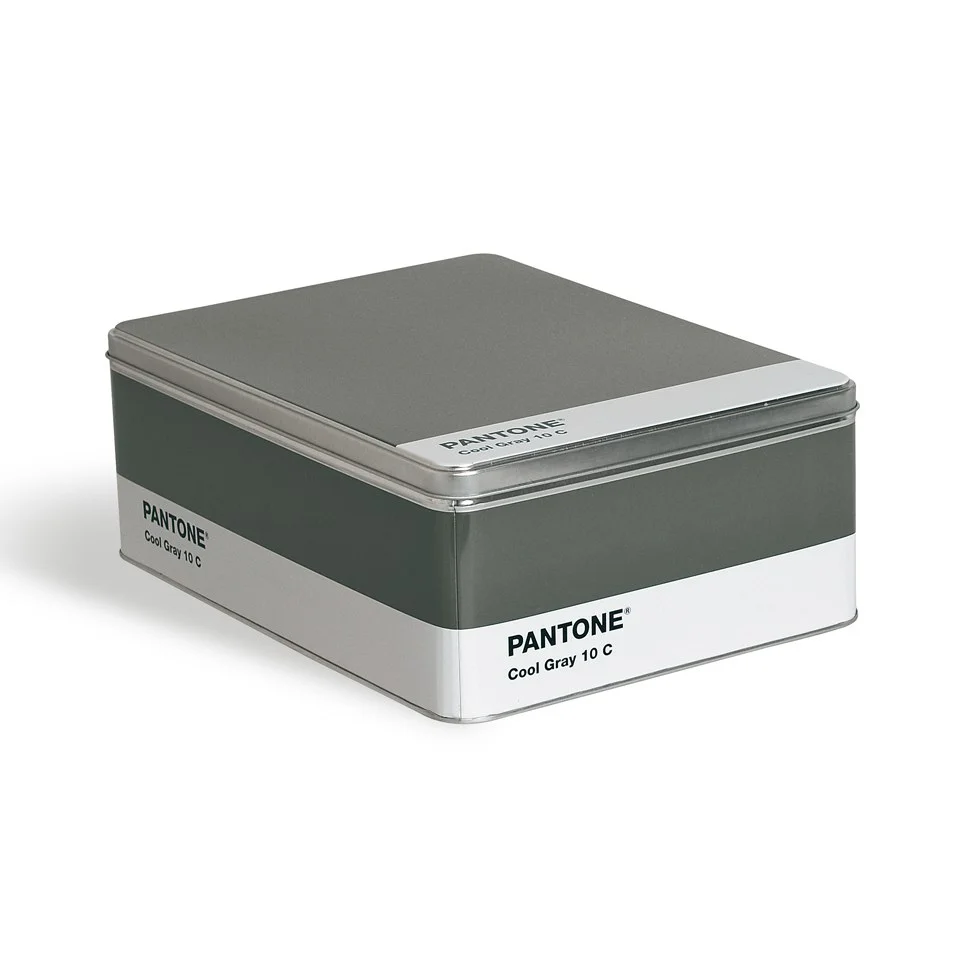 Seletti Pantone 10 Cool Grey Metal Storage Box Image 1