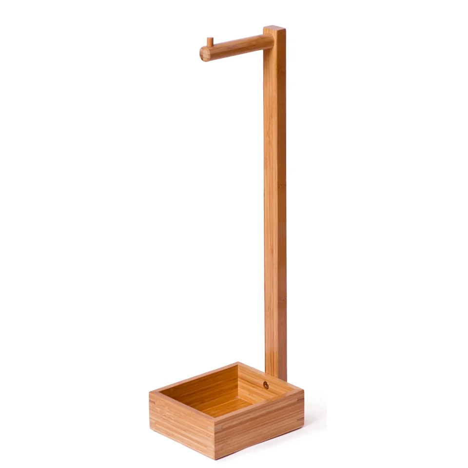 Wireworks Arena Bamboo Freestanding Roll Holder Image 1