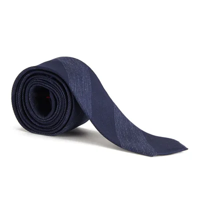 HUGO Men's 4.5cm Diagonal Stripe Tie - Navy