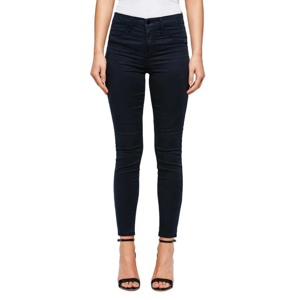 J Brand Women's Maria High Rise Sateen Skinny Jeans - Blue Velvet Image 1
