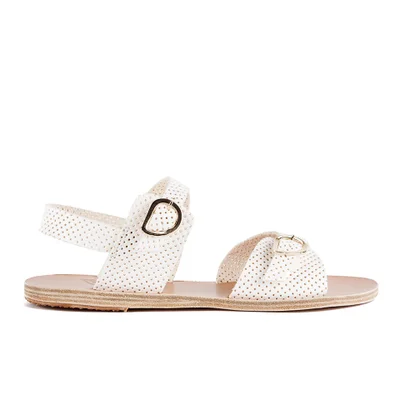 Ancient Greek Sandals Women's Irini Perforated Leather Sandals - White