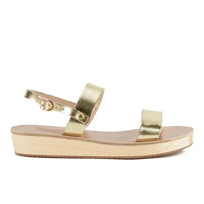 Ancient Greek Sandals Women's Clio Platform Leather Sandals - Platinum