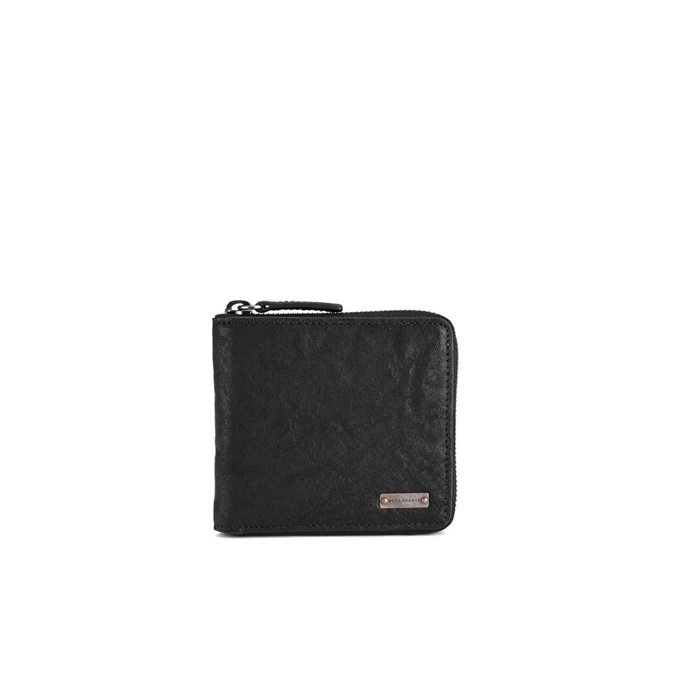 BOSS Orange Ruse 'Ranau' Leather Zip Around Leather Wallet - Black Image 1