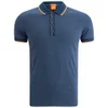 BOSS Orange Men's Argyll Print Slim Fit Plynx Polo Shirt - Navy - Image 1