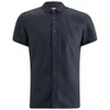 BOSS Orange Men's Ezippo Short Sleeve Linen Shirt - Navy - Image 1