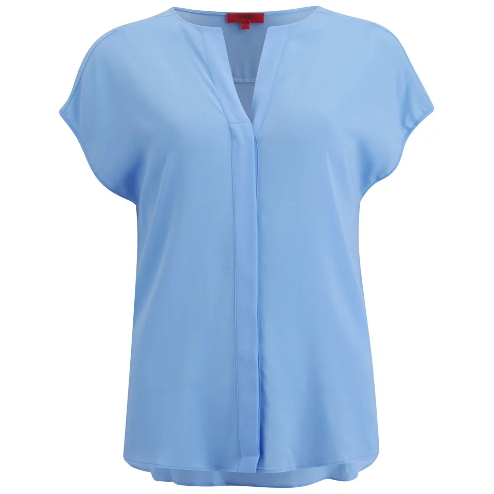 HUGO Women's Edilfe Drop-Shoulder Blouse - Turquoise/Aqua Image 1