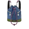 House of Holland Bucket Leather Bag - Pink/Blue - Image 1
