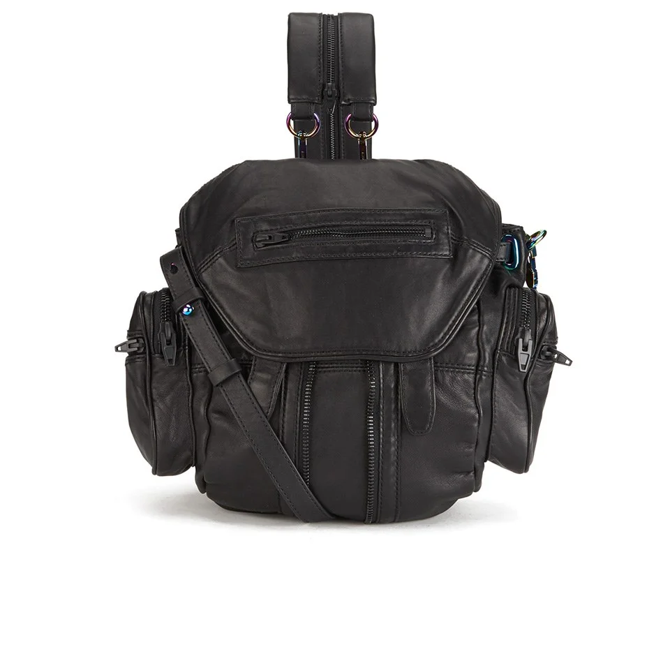 Alexander Wang Mini Marti Iridescent Backpack - Black Image 1