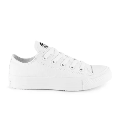 Converse Unisex Chuck Taylor All Star OX Canvas Trainers - White Monochrome