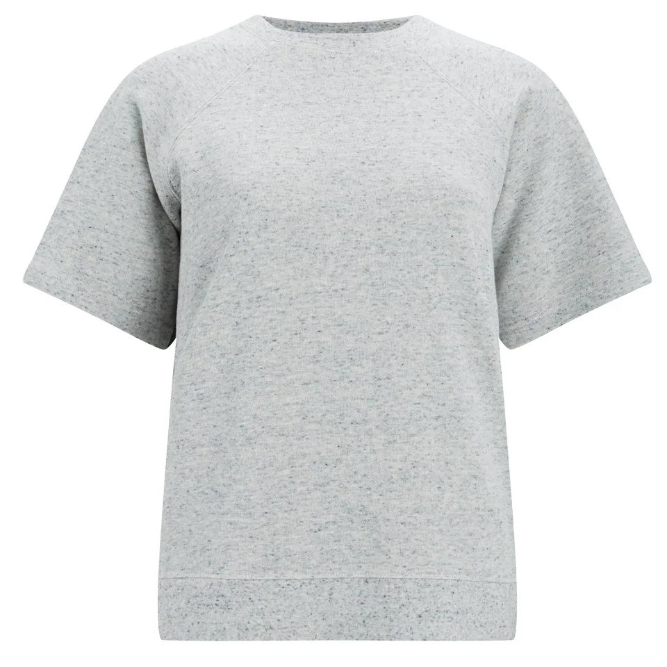 Folk Women's Short Sleeve Sweatshirt - Grey/Blue Image 1