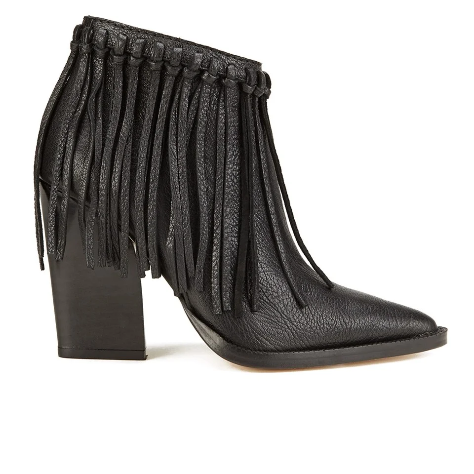 By Malene Birger Women's Ounni Leather Tassel Ankle Boots - Black Image 1