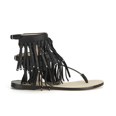 By Malene Birger Women's Nuntaga Tassle Leather Gladiator Sandals - Black