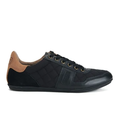 Barbour Men's Waddle Quilted Leather Trainers - Black