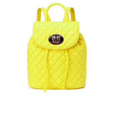 Love Moschino Women's Quilted Backpack - Yellow