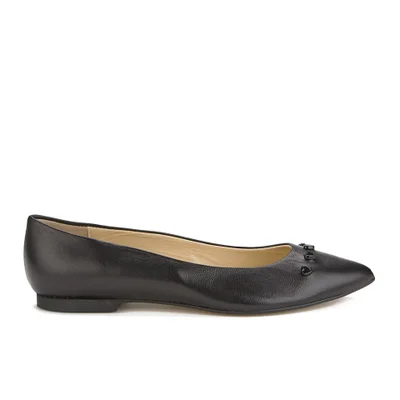 Love Moschino Women's Heart Pointed Flat Shoes - Black