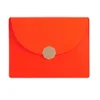meli melo Women's Grip Leather Clutch - Coral - Image 1