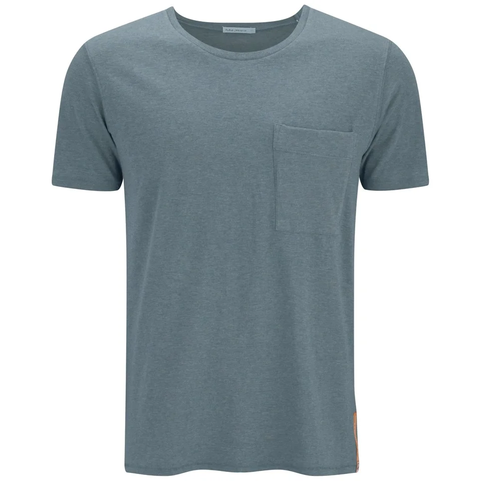 Nudie Jeans Men's Organic Melange Pocket T-Shirt - Blue Melange Image 1
