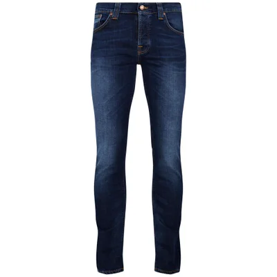 Nudie Jeans Men's Grim Tim Straight Slim Jeans - Crosshatch Worn In