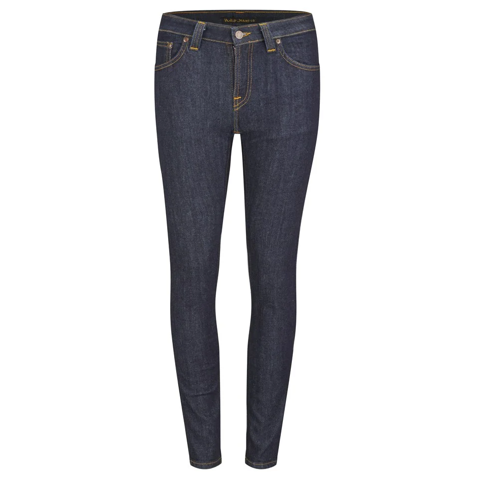 Nudie Jeans Women's Skinny Lin Skinny/Curved Waist Jeans - Rinsed Open Orange Image 1