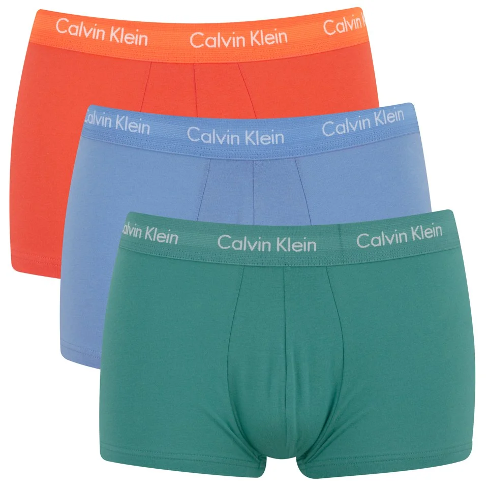 Calvin Klein Men's 3 Pack Trunks - Blue/Orange/Green Image 1