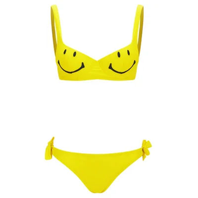 Moschino Women's Face Bikini - Yellow