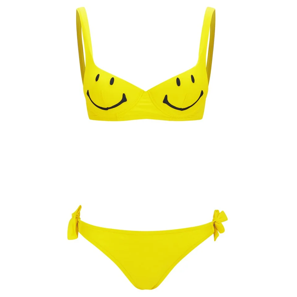 Moschino Women's Face Bikini - Yellow Image 1