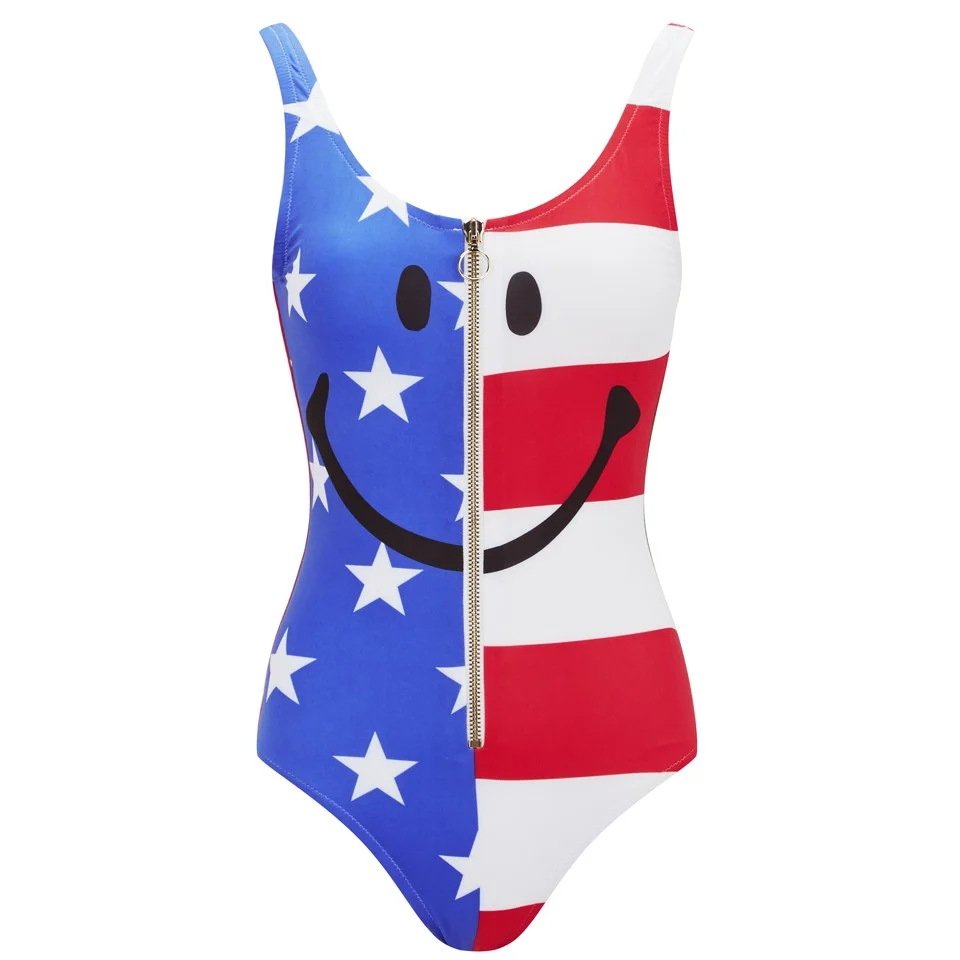 Moschino Women's Flag Swimsuit - Multi Image 1