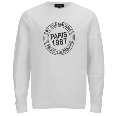 A.P.C. Men's Paris 87 Sweatshirt - White