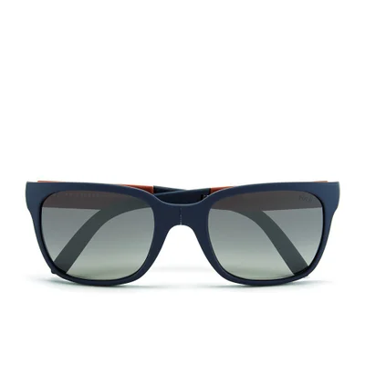 Polo Ralph Lauren Rectangular Men's Sunglasses - Rubber Blue